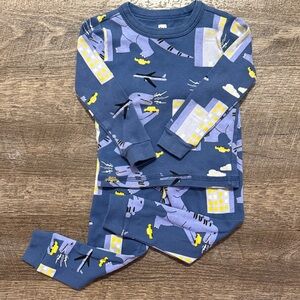 Tea Collection 100% Cotton Goodnight Long Sleeve PJ Set in “Metro Dinos”